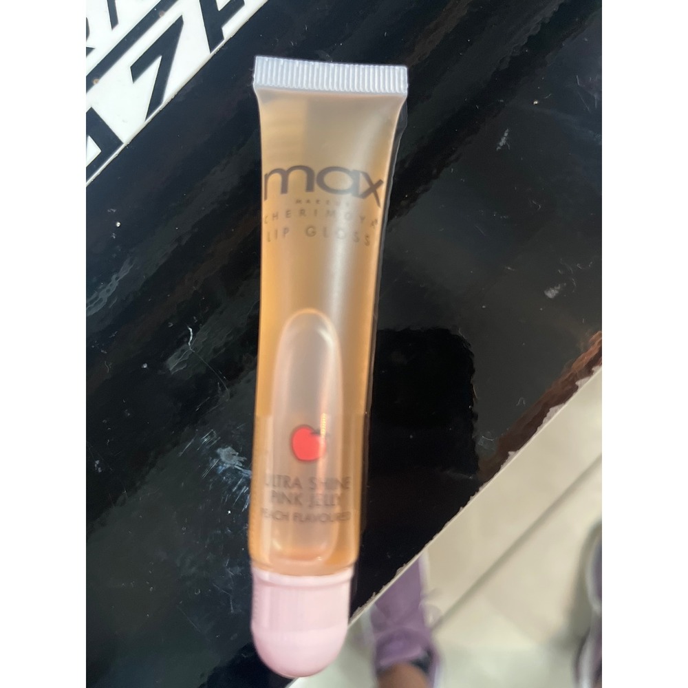 Max Makeup Cherimoya Ultra Shine Pink Jelly Lip Gloss Peach Flavoured New